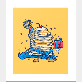 Captain Birthday Pancake Posters and Art